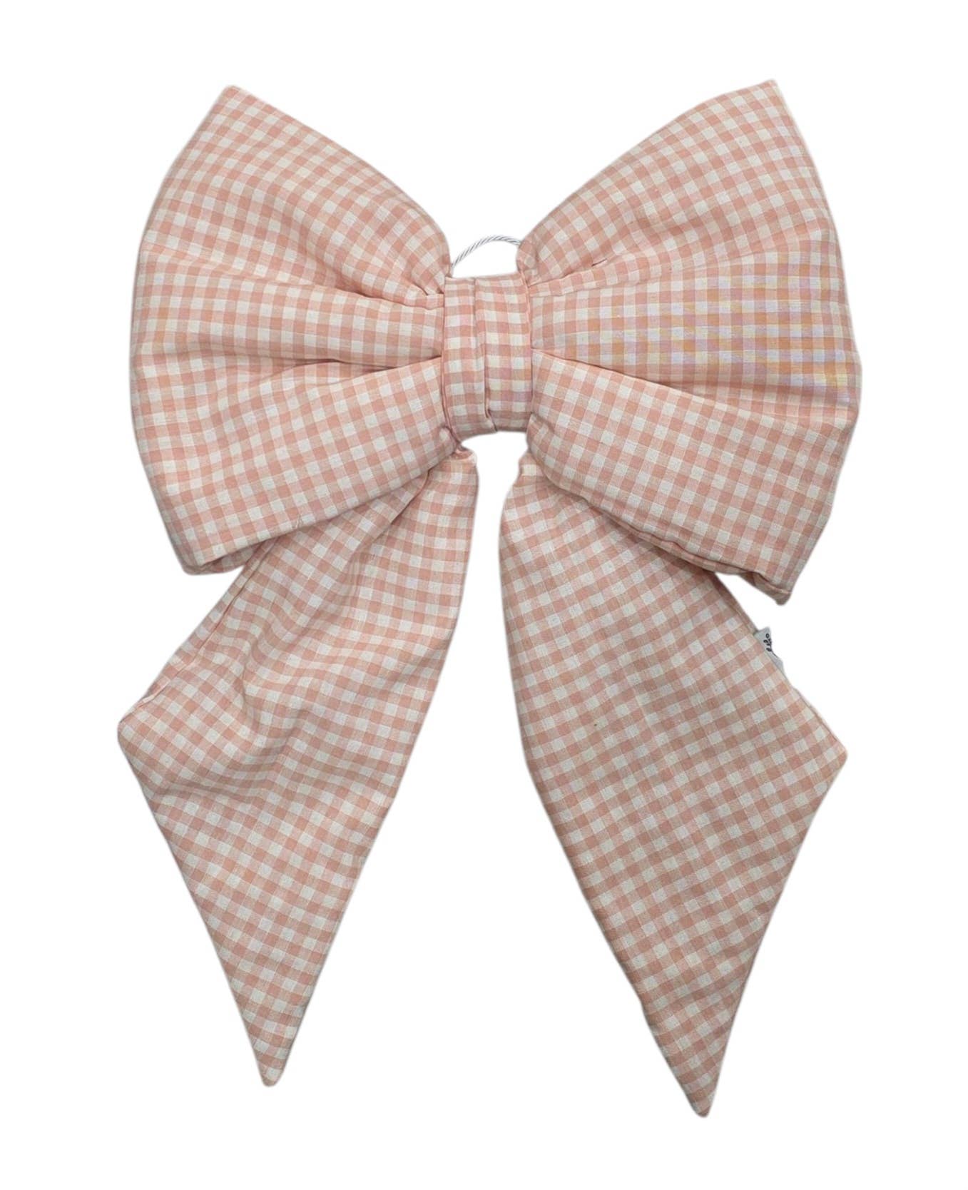 Lunaria Lab - Wholesale Christmas Decoration - Padded Cotton Bow with Checkered Pattern 35x50 cm1
