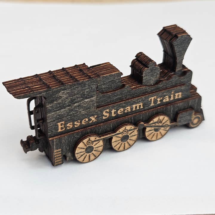 Woodscape Wonders - 3D Wooden Mini Train Puzzles (BLACK) for wholesale by Made and Assembled