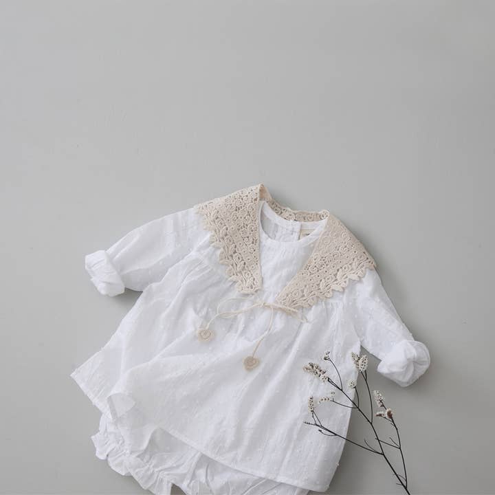 peekaboo – Conjunto de roupa - Bebé por atacado – Suplemento de colar de crochê para bebês e crianças pequenas8