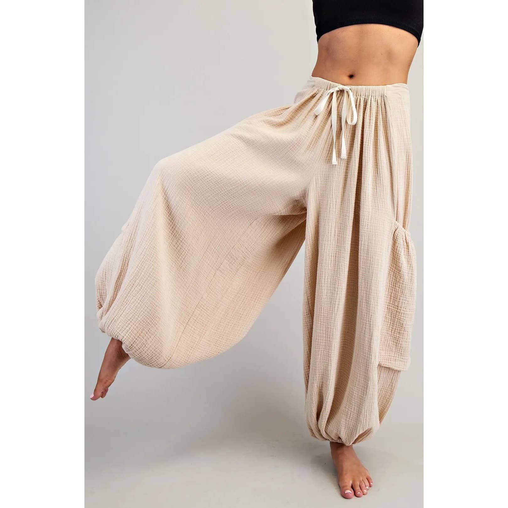 STYLE USA - Wholesale Pants - Women's - NEW Balloon Leg Cotton Gauze Pants9