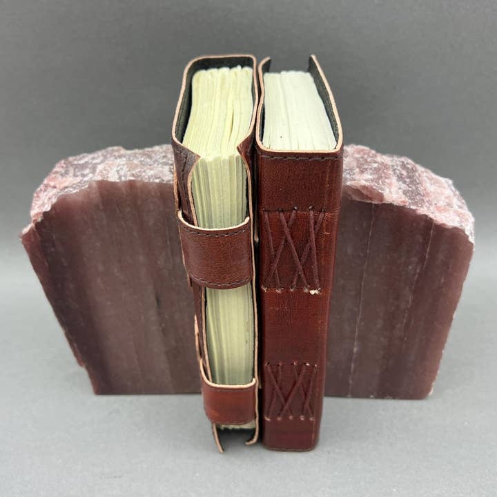 Crystal River Gems LLC - Wholesale Bookend - Polished Strawberry Quartz Bookends (4-8") AVG (1 Pair) Gemstone Home Decor Wholesale Crystal Supply3