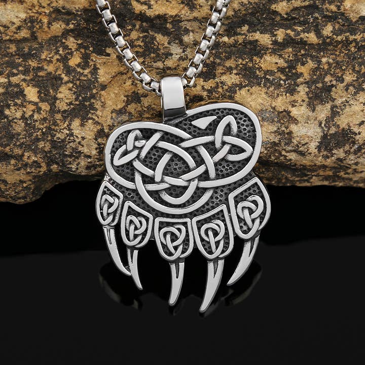 Collier en forme de griffe d'ours Hip Hop de style viking pour la vente par Gemcohub