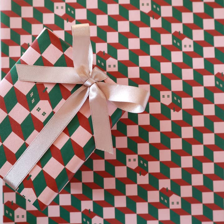 BOX HOUSES Holiday Wrapping Paper for wholesale by REGARO PAPIRO