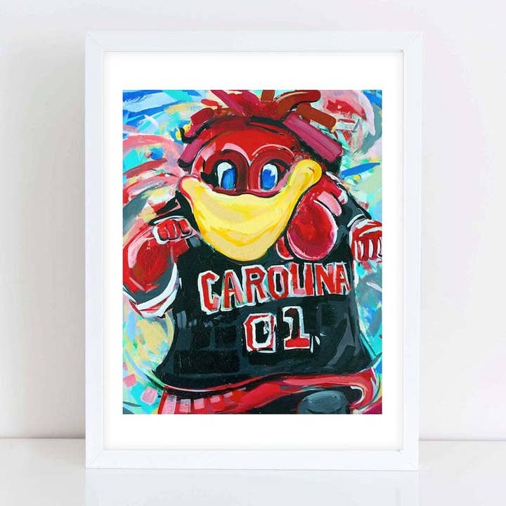 South Carolina Gamecocks "Cocky" | Archival-Quality Art Print by Brandon Thomas for wholesale by Brandon Art Co