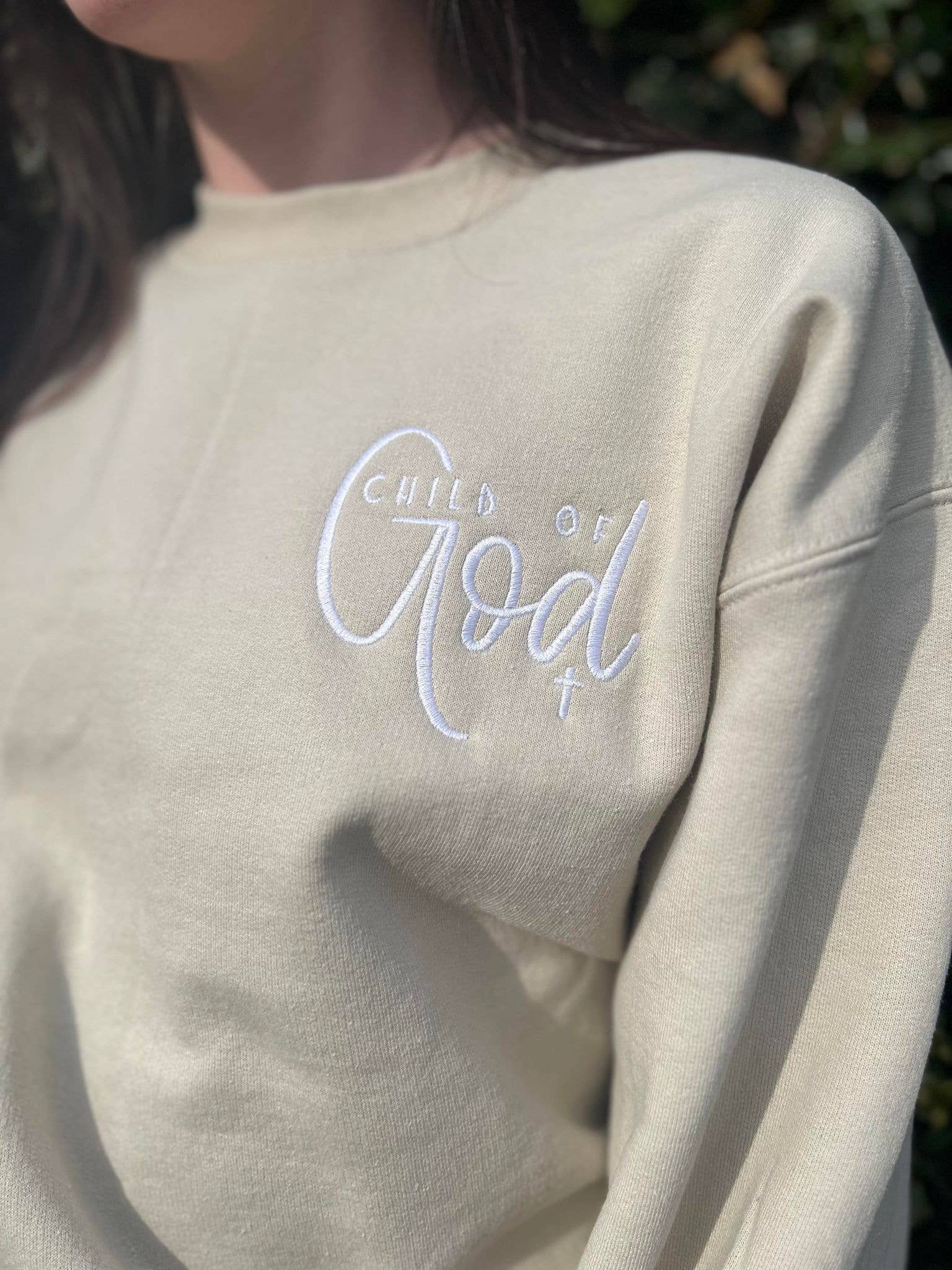 Adelle Linen - Wholesale Sweatshirt - Women's - Child of God Embroidered Sweatshirt3