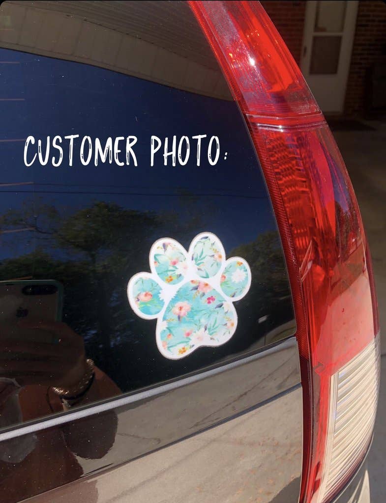 Burro Threads Co. - Vendita all'ingrosso Adesivo - Zampa floreale - Adesivo1