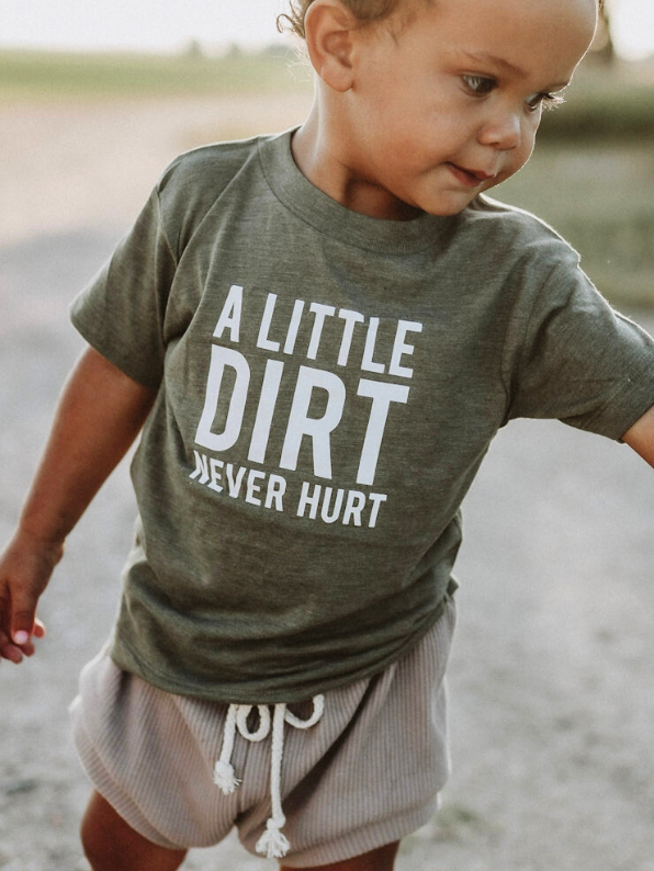 Nature Supply Co - Wholesale Screen Printed T-Shirt - Kids - A Little Dirt Never Hurt Kids T-shirt | Eco Friendly Tee7