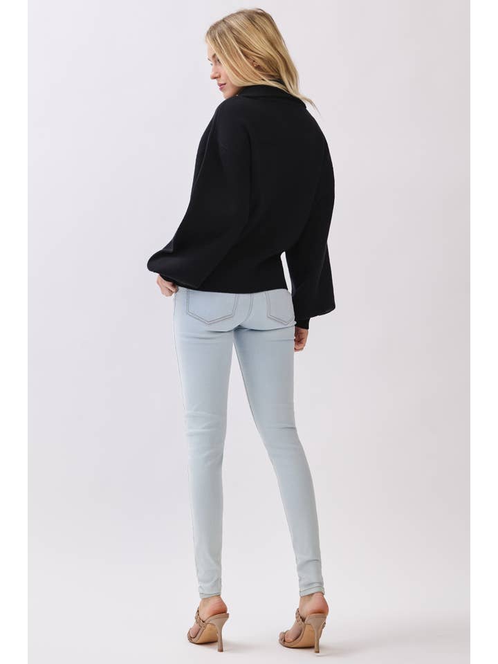 Calista - Wholesale Bomber Jacket - Women's - SWEATER BOMBER JACKET - VW61335