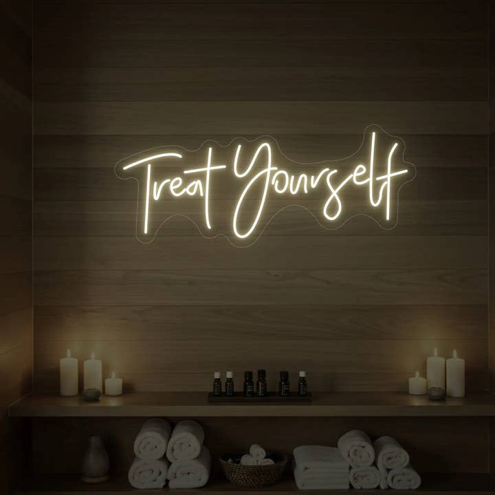 Insegna al Neon "Concediti un Regalo" per la vendita all'ingrosso da parte di Light Your Way