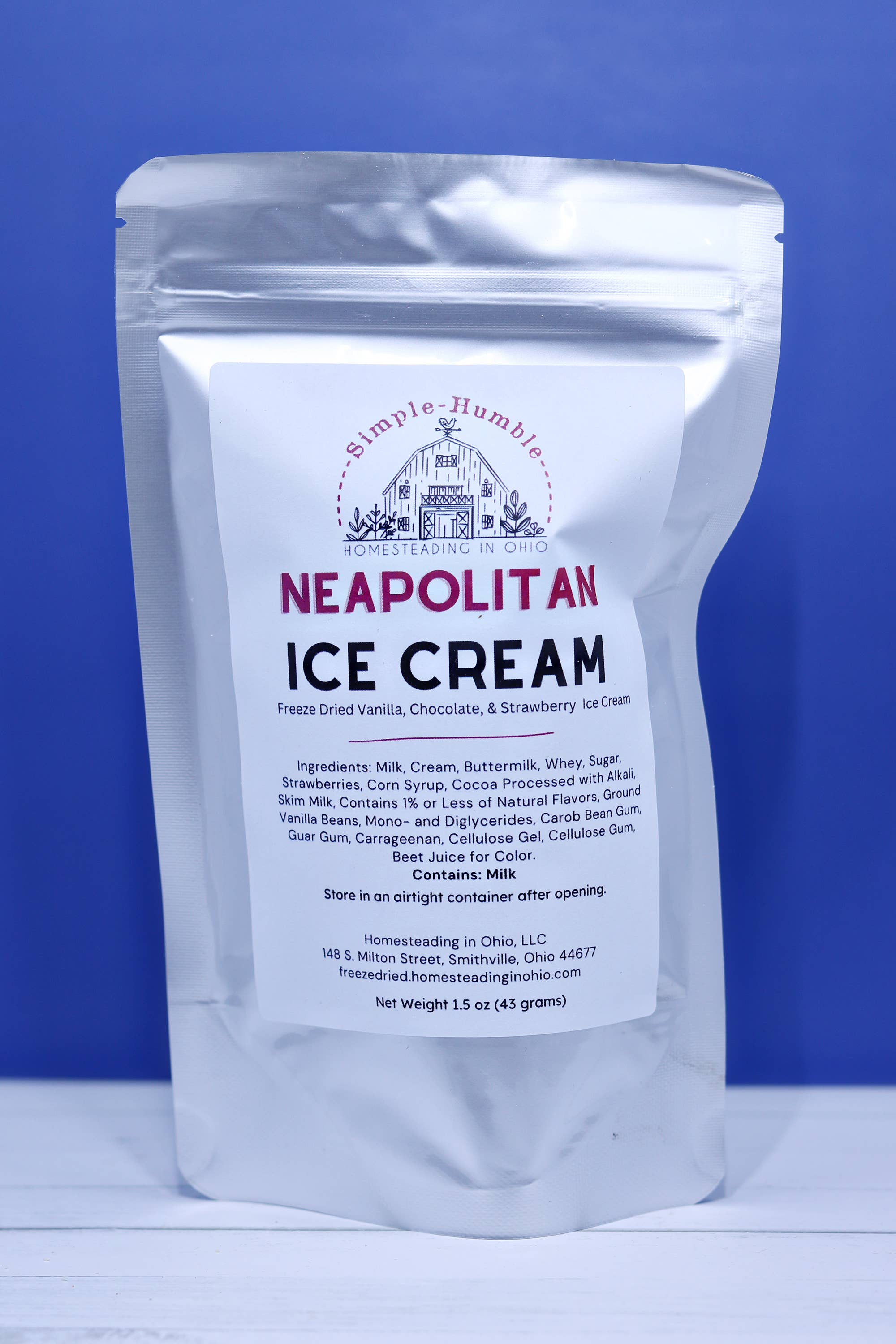 Homesteading in Ohio LLC - Wholesale Ice Cream/Sorbet - Freeze Dried Neapolitan Ice Cream Space Ice Cream4