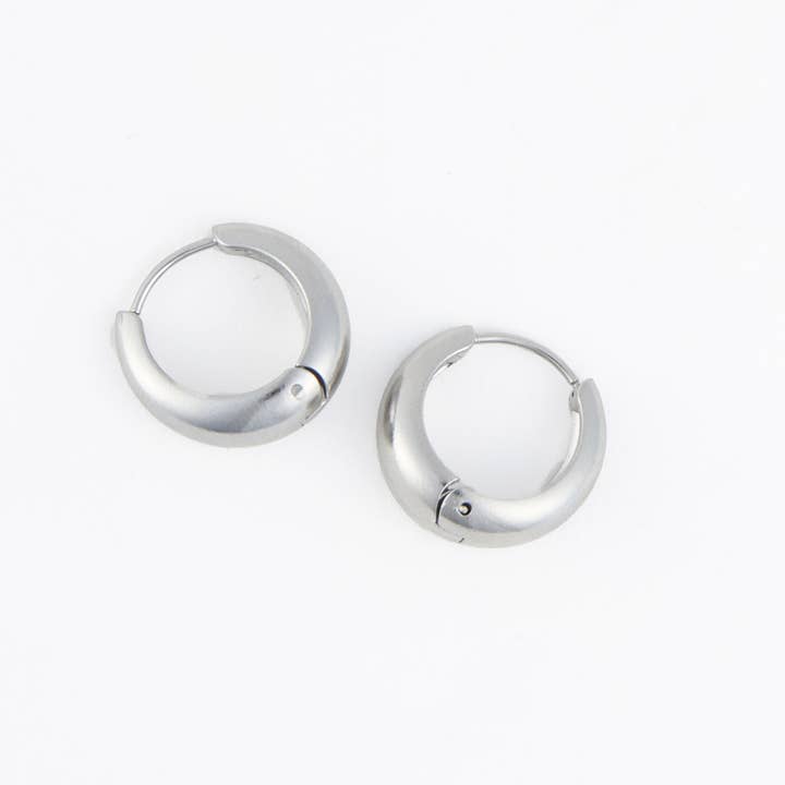 Howard's - Wholesale Hoop Earrings - Waterproof Earrings Graduated Hoop in Gold & Steel Narelle5
