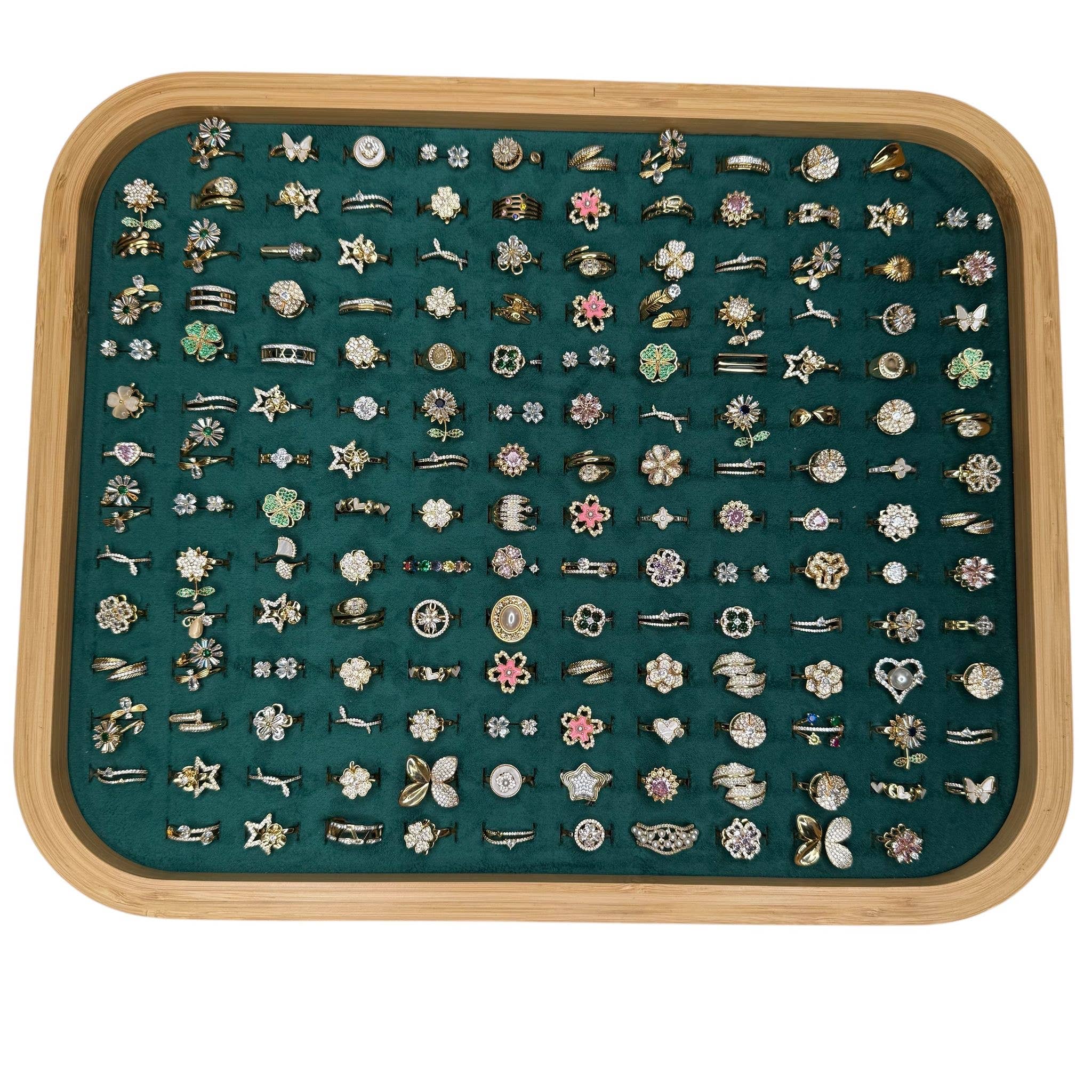 Loli - Vente Supports et présentoirs à bijoux - Ensemble de 164 pièces. Présentoirs de bagues réglables - 10 options de set6