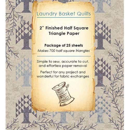 Papier triangle fini de 2" - tissu de 6" x 21" pour la vente par Laundry Basket Quilts