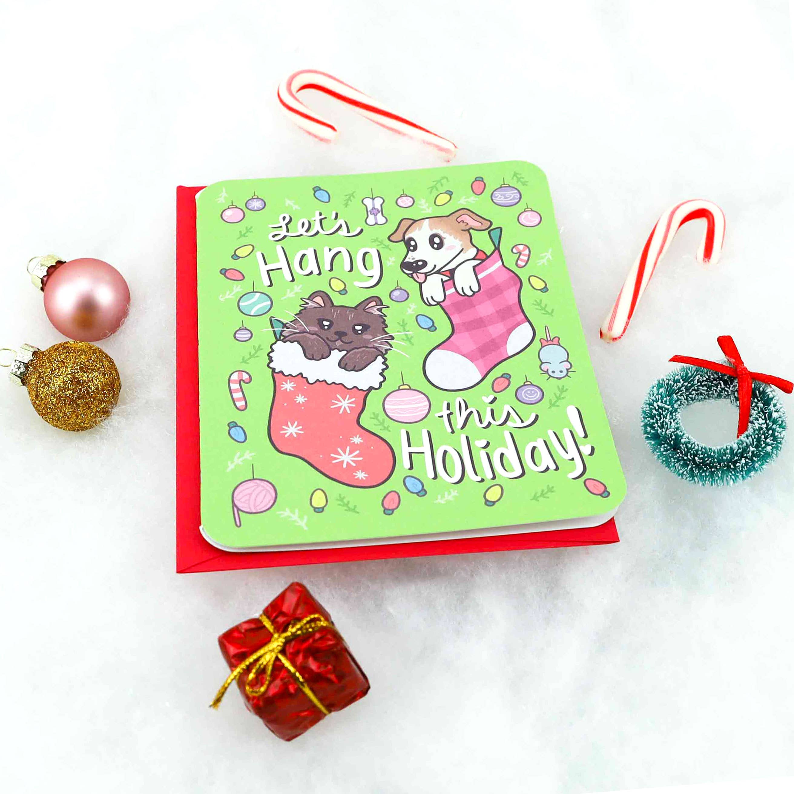 Turtle's Soup - Wholesale Kerstkaartje - Laten we deze kerstkaart voor kerstfeest en puppy ophangen1