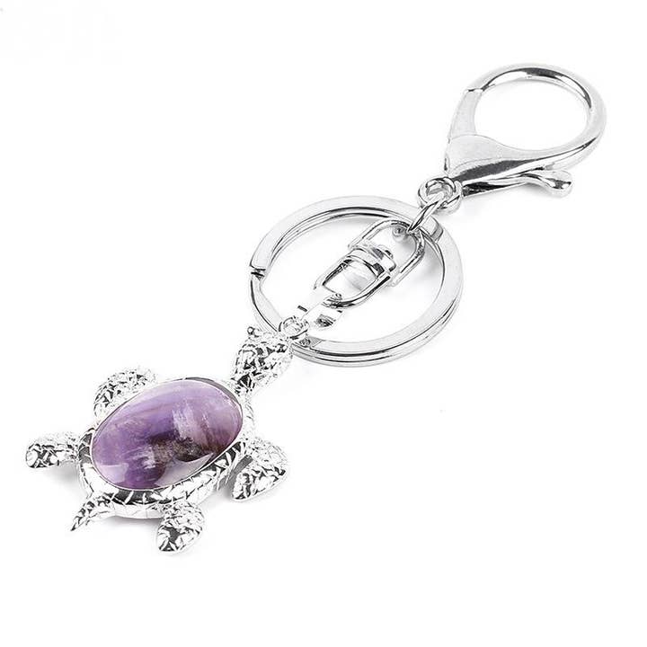 Mio Queena – Großhandel Schlüsselanhänger – Damen – Schlüsselanhänger mit Schildkrötenanhänger und eingefasstem Naturstein8