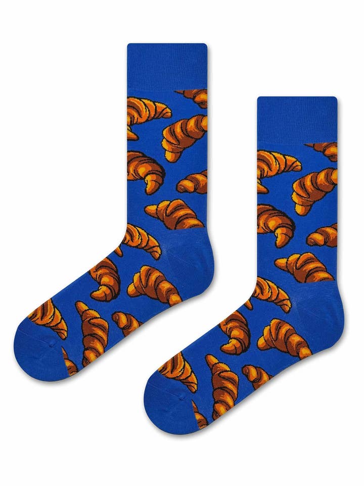 Croissant Lovers Socks 🥐💙 for wholesale by Marc JoJo