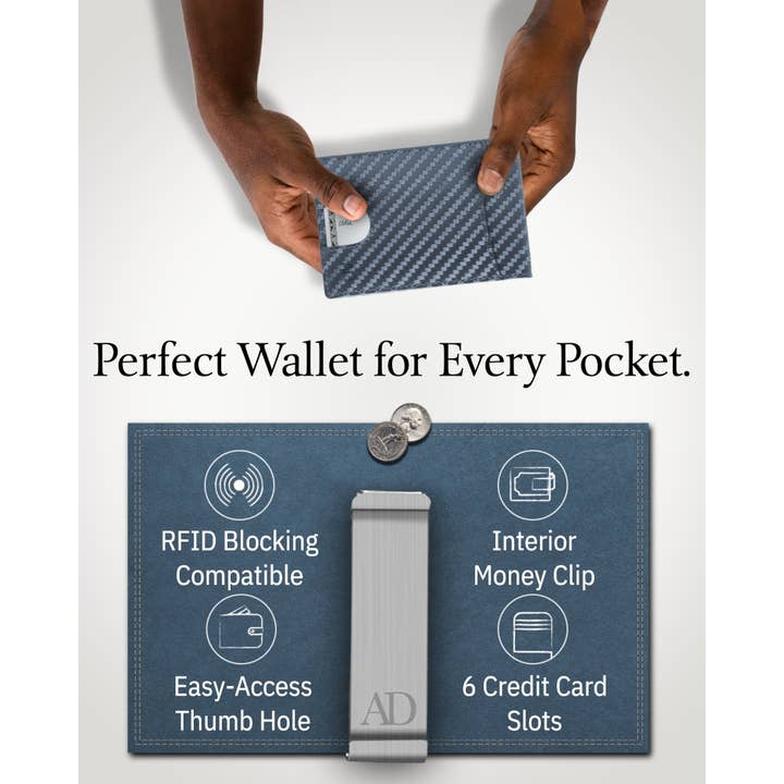 Access Denied Accessories - Wholesale Wallet - Men's - Real Leather Wallets For Men Money Clip Bifold Wallet RFID1