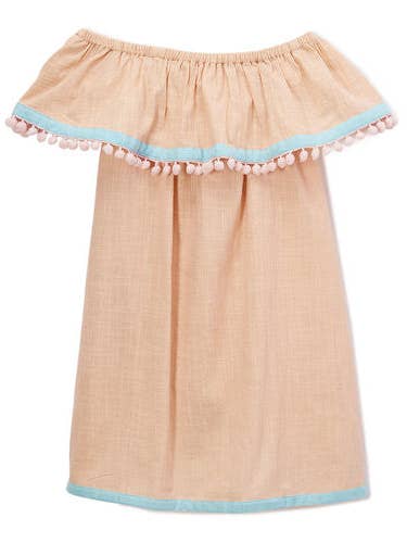 Yo Baby - Vendita all'ingrosso Vestito - Bambini - Abito con spalle scoperte color cipria e azzurro chiaro: Toddler: Tween: Bambini