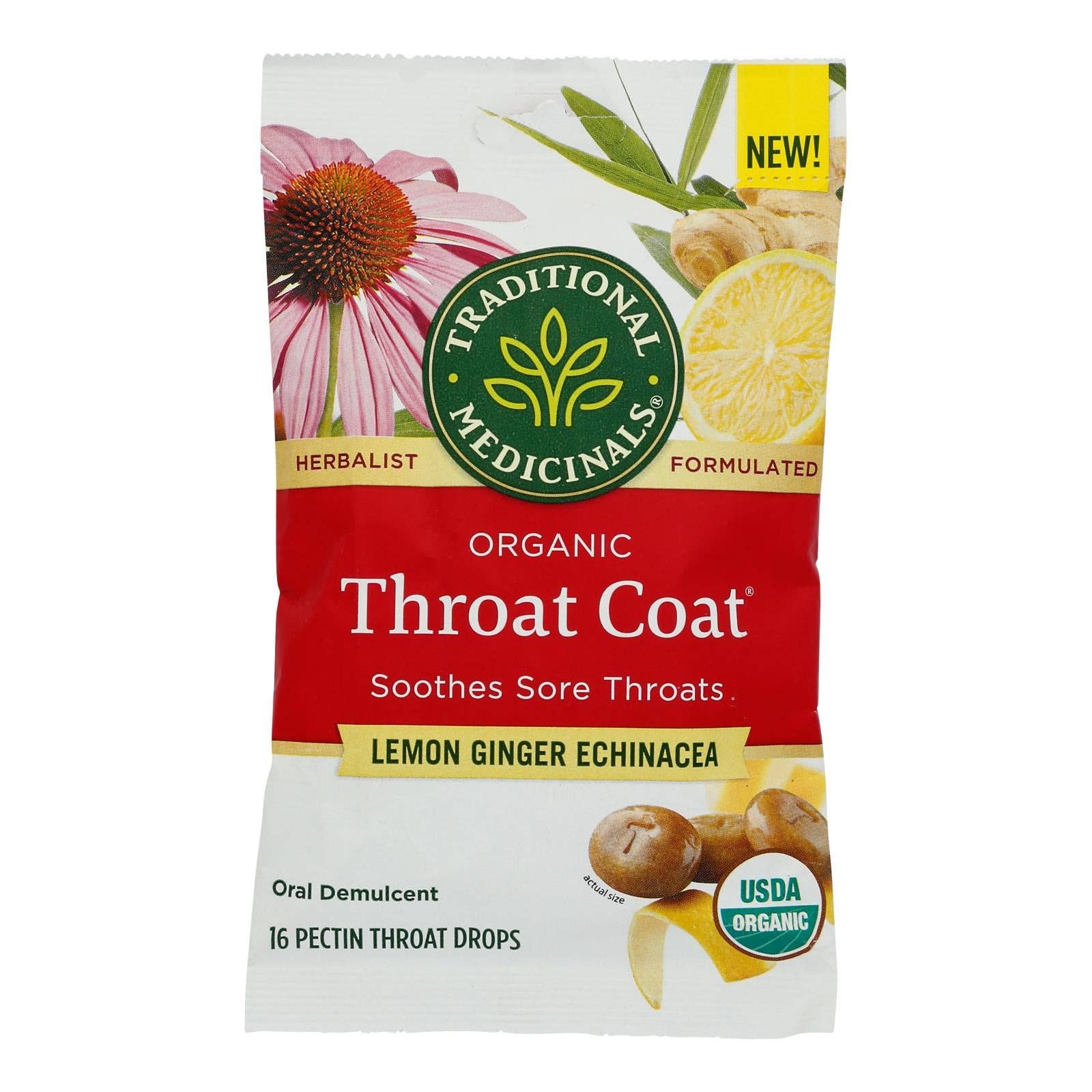 Ware Spark - Wholesale Oral Supplement/Vitamin - Traditional Medicinals - Lozng Lemon Ginger Echn - Case Of 12-16 Ct0