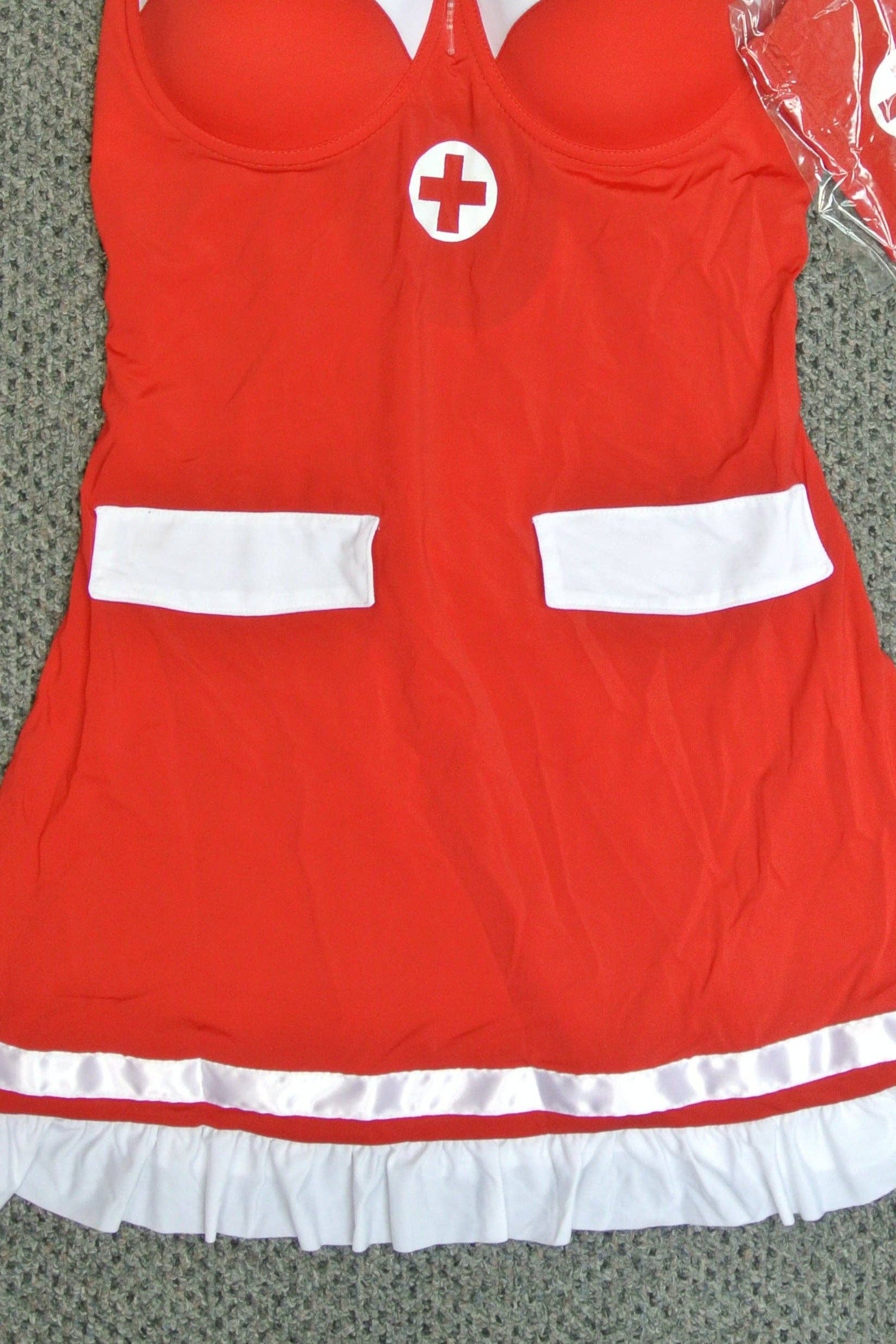 Lovely Lies - Wholesale Costume - Women's - Sexy Red / White Nurse Cosplay Costume3