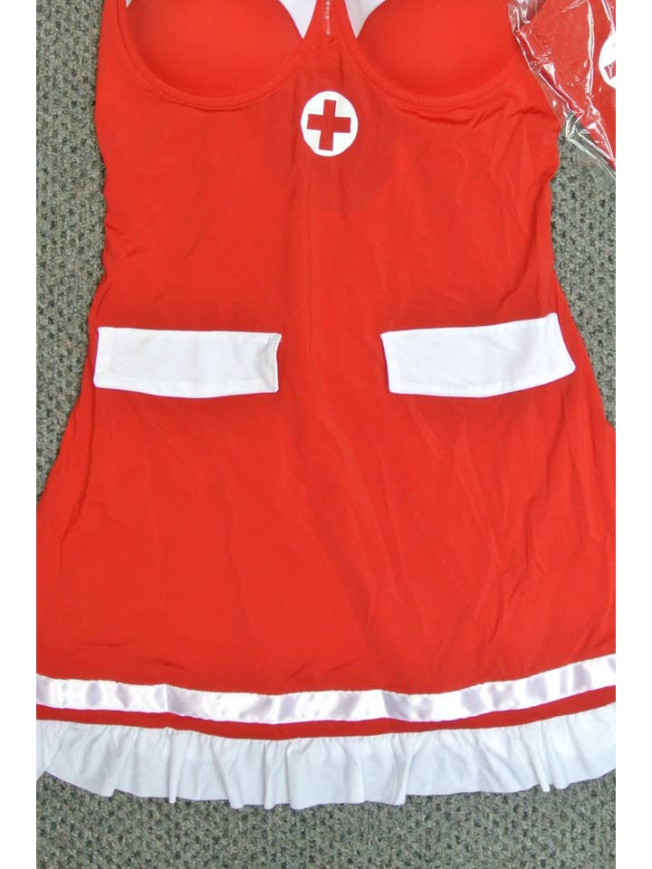 Lovely Lies - Wholesale Costume - Women's - Sexy Red / White Nurse Cosplay Costume3