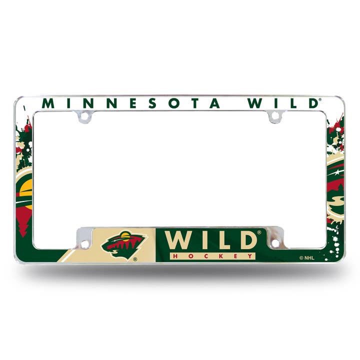 NHL Hockey Minnesota Wild Primary All Over Chrome Frame for wholesale by Rico Industries