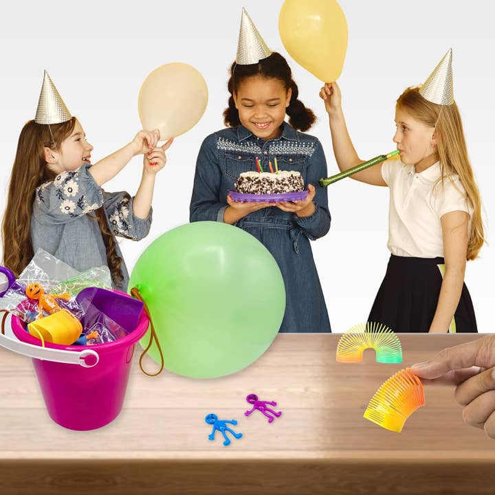 4E's Novelty - Wholesale Party Favor - 4E’s Novelty 108 Pcs Party Favors for Kids 8-12 – Punch Balloons, Coil Springs, Stretchy Men, Bulk Set2
