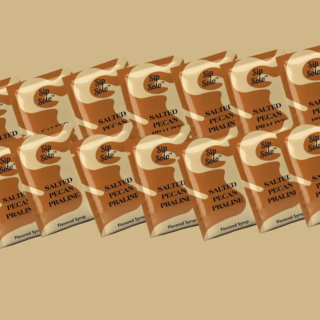 Sip Solo – Engroshandel Sirup med smag – Saltet Pecan Praliné Enkeltportion Smagsirup2