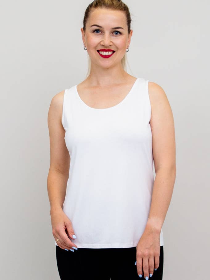 Tanque Avalon Branco, Bamboo por atacado de Blue Sky Clothing Co LLC