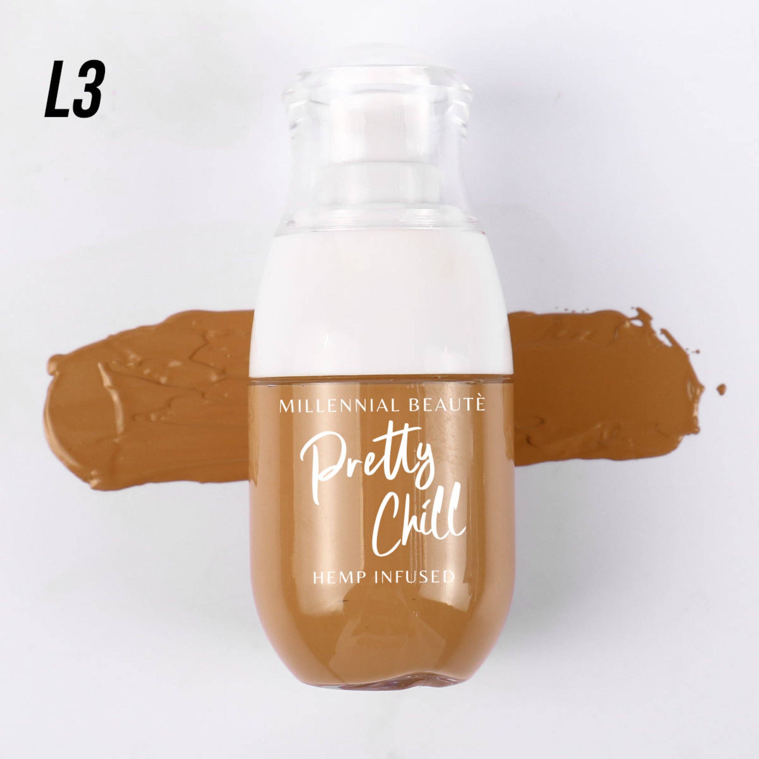 Millennial Beauté – wholesale Foundation – Full täckande foundation med SPF15 och hampfröolja7