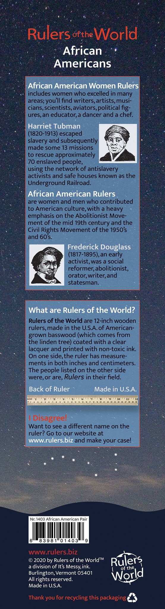 Channel Craft - Wholesale Ruler - Ruler Set - African Americans2