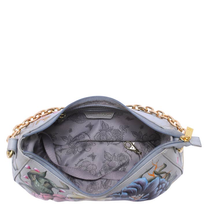 Anuschka | Vanya Lara (USA) - Wholesale Shoulder Bag - Women's - Ruched East West Hobo With Chain - 722