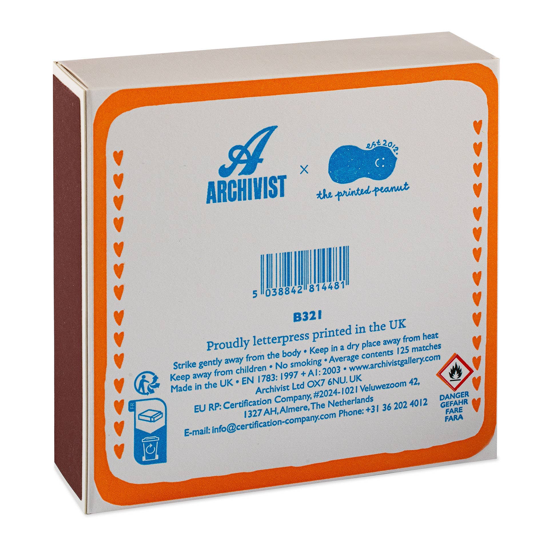 Archivist Gallery | United States - Vente Allumettes - Sardines pour amateurs de chats | Carré - Allumettes de sûreté2