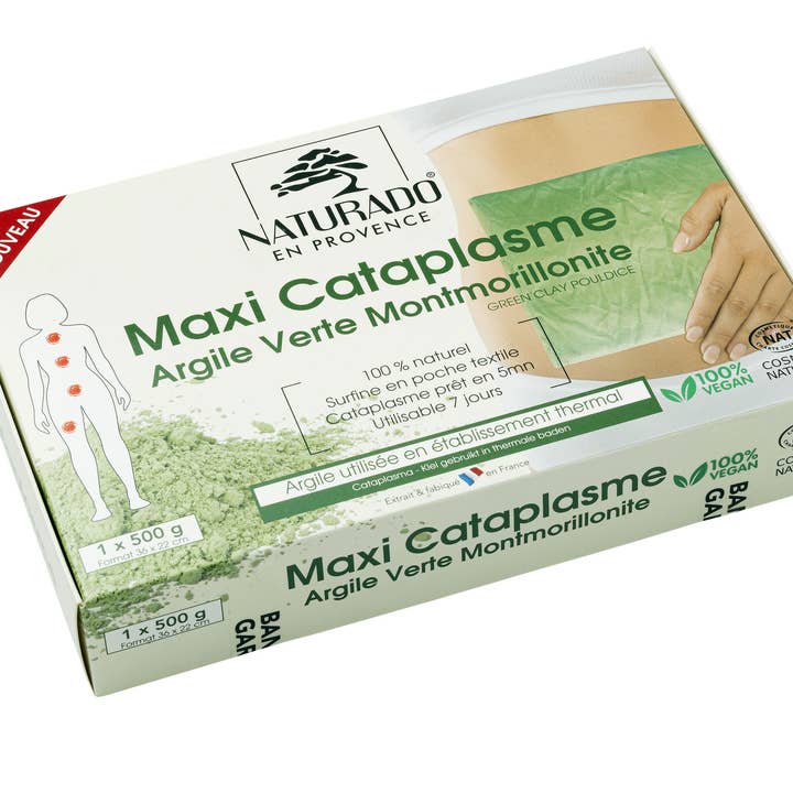 Maxi Cataplasmas Arcilla Verde Montmorillonita 1 x 500 g para venta al por mayor de NATURADO EN PROVENCE