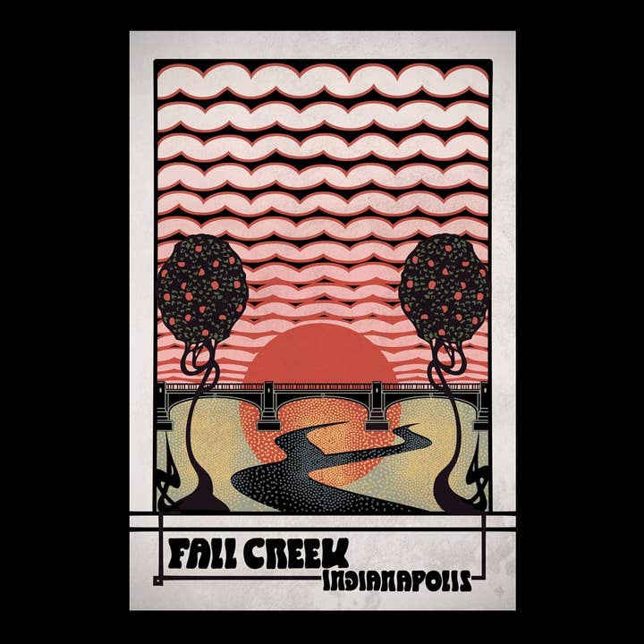 Impressão 12x18 Fall Creek - Bairro de Indianápolis por atacado de Sunday Afternoon Housewife