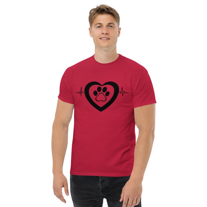 Paw on my Heart Unisex classic tee for wholesale by 4legz
