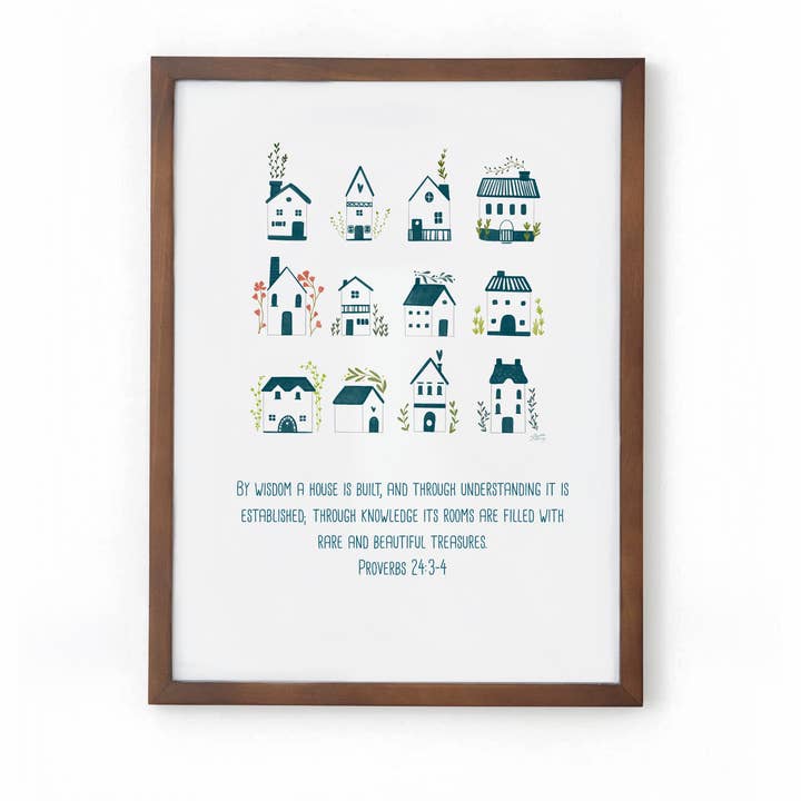 EverElling - Wholesale Art Print - By Wisdom A House Is Built Print2