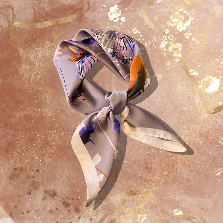 Sjaaltje - trendy kleurrijk - 70 x 70cm - silk - zijde voor wholesale door Lourens Exclusive