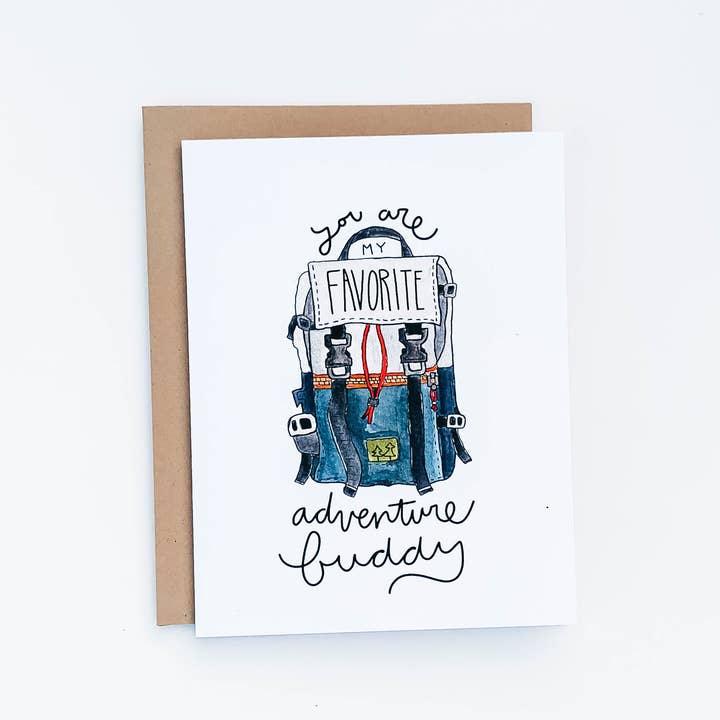 Carte de vœux My Favorite Adventure Buddy pour la vente par Sticker Girl