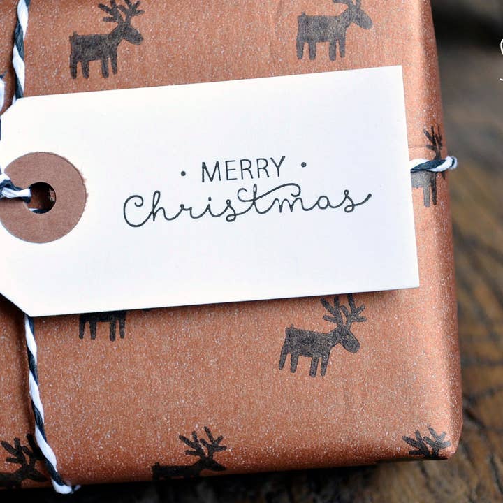 Stamp MERRY Christmas, stamp Christmas, Christmas stamp for wholesale by Der kleine Sperling