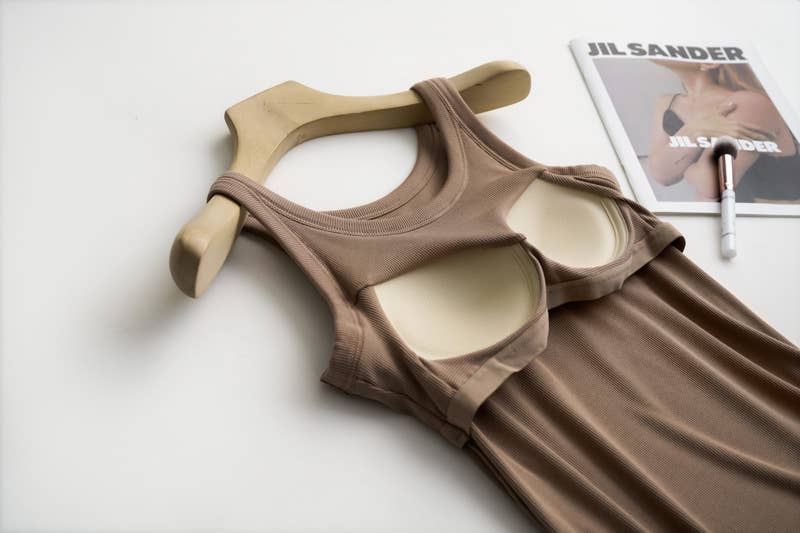 HIDDENBRAND - Wholesale Tank Top - Women's - Essential Basic Rib Soft tank top w built in bra10