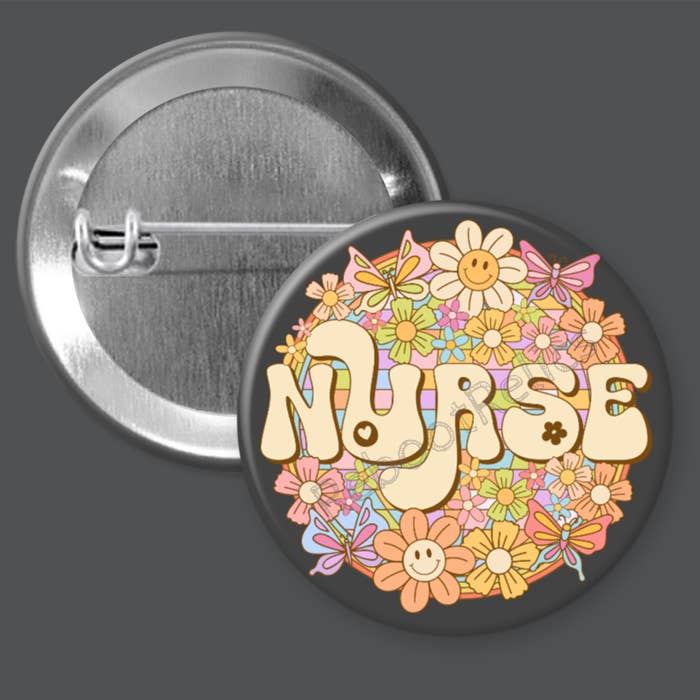 Nurse: Groovy Pastels - 1.5" or 2.25", Pin or Magnet for wholesale by RebootRelics