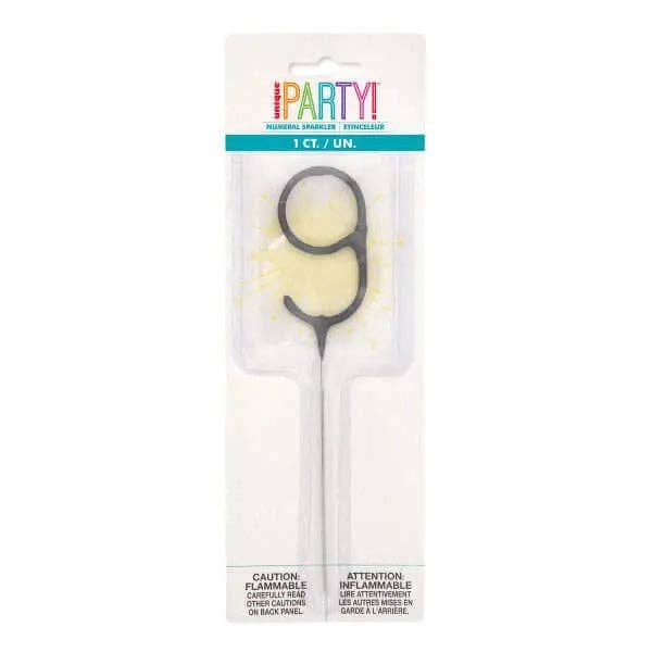 Party Expo, LLC - Wholesale Sparkler - 7" Number '9' Sparkler2