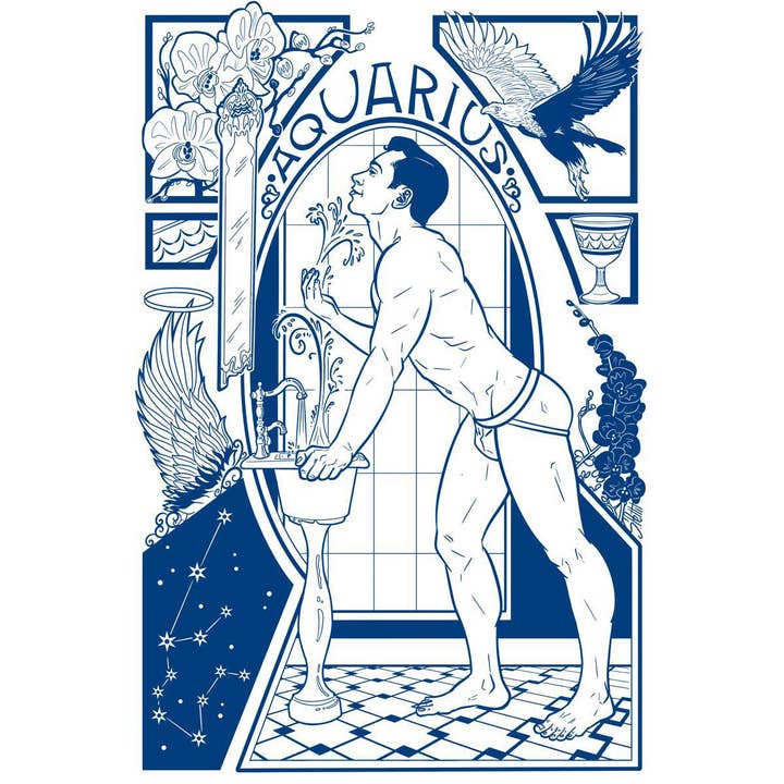 Aquarius Special Edition Zodiac T-Shirt for wholesale by Assassin Menswear