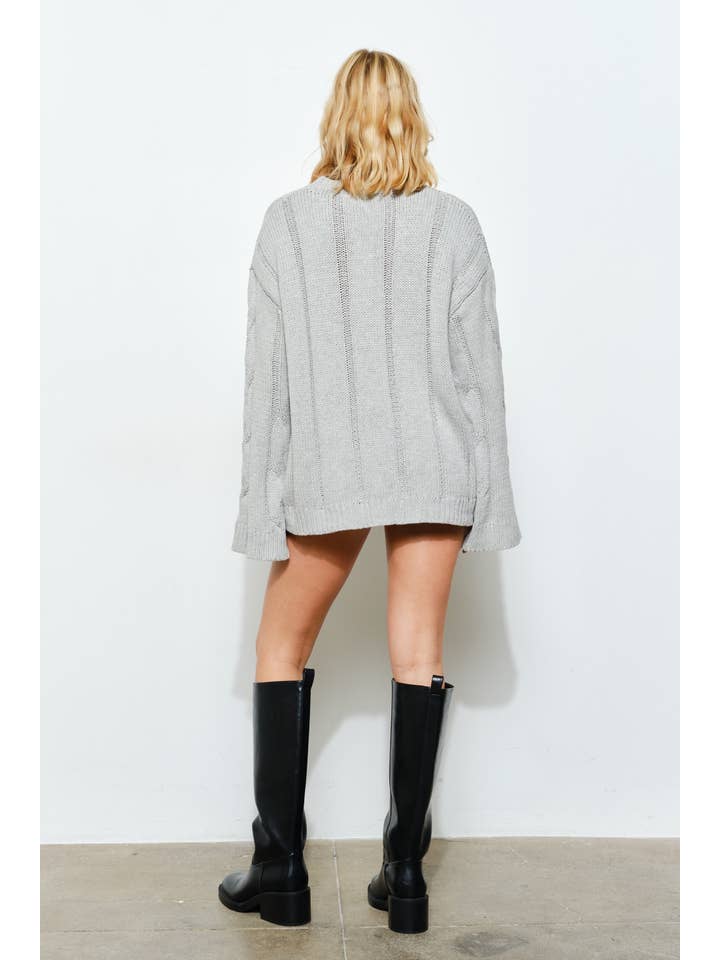 Pretty Garbage - Wholesale Knit Sweater - Women's - PRUDENCE CABLE KNIT SWEATER - Oversized, Fall3