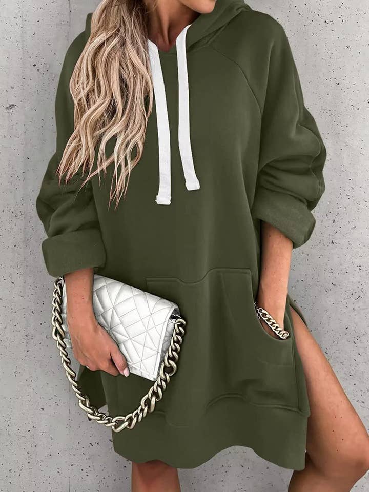 safistyle - Wholesale Dress - Women's - Casual Oversized Hoodie Dress3