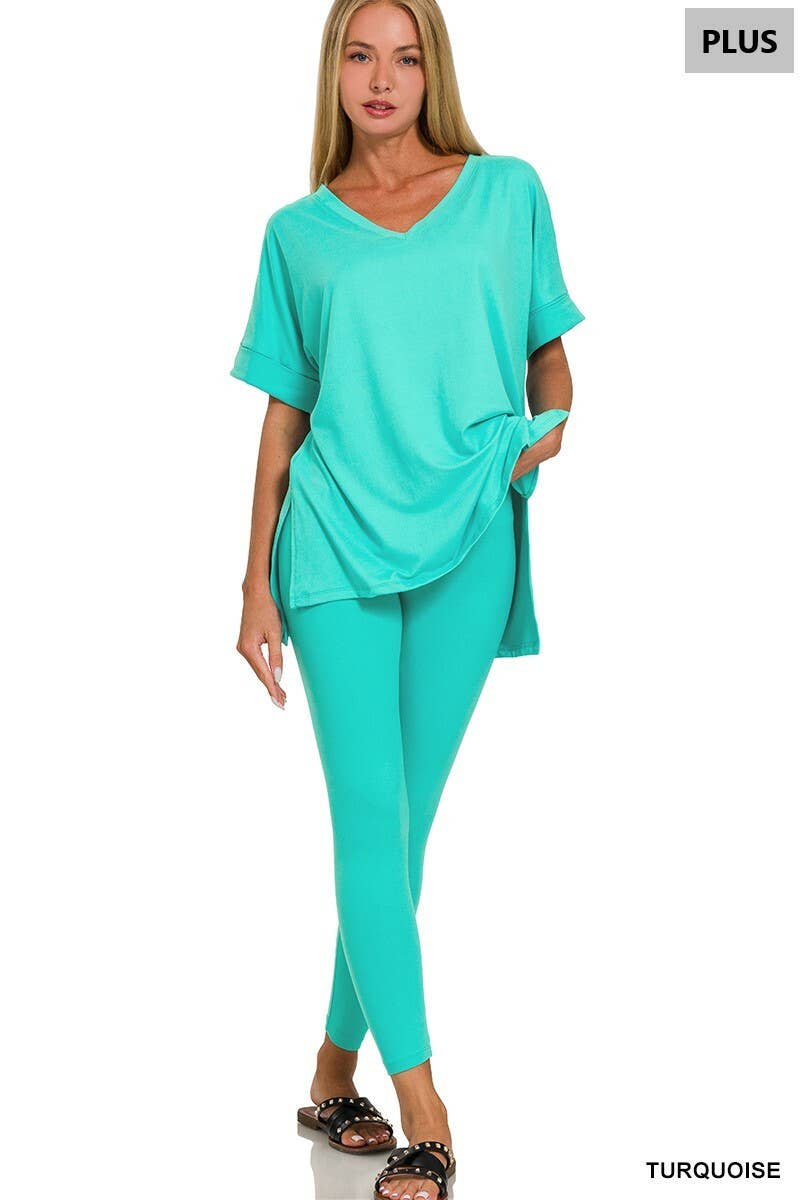 42POPS - Wholesale Lounge Set - Women's - `.Plus Microfiber Lounge Wear 2 Pc Set100