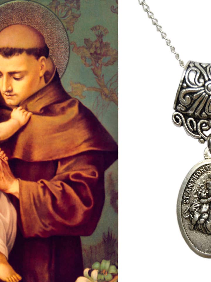 Colar António de Pádua - Santo António de Lisboa - Santo Padroeiro de Lisboa; Itens perdidos; Lost People & Lost Souls - Joias feitas à mão por atacado de MariaSantissimaShop