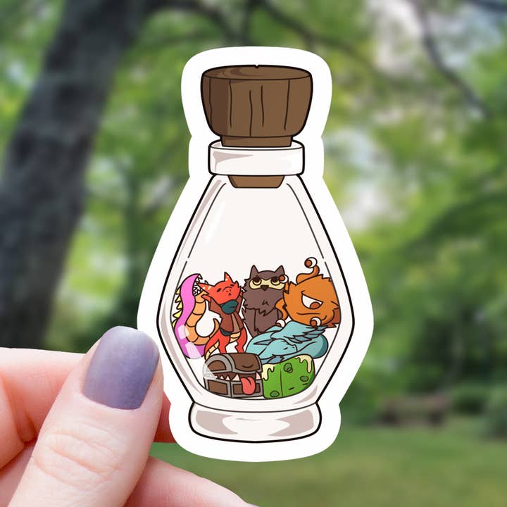 Tabletop RPG Monster Potion Sticker - 3" for wholesale by Mimic Gaming Co
