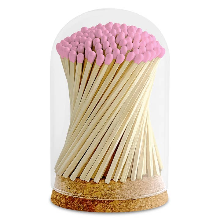 Thankful Greetings - Wholesale Matches - 4" Matches in Premium Glass Cloche - Color of Your Choice10